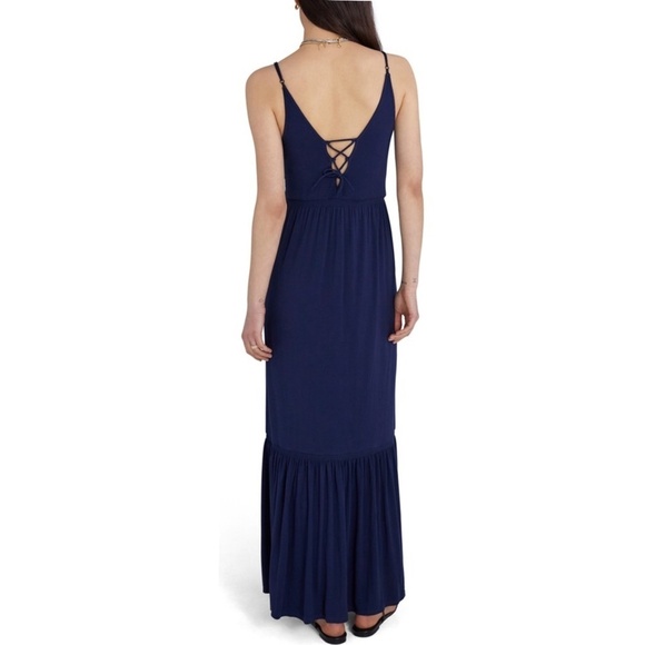 NWT Favorite Daughter The Weekend Maxi Dress in Navy Sz. M - Picture 4 of 5